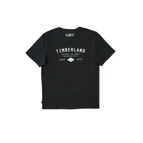 Timberland T Shirts Men's Black Crew Neck Moderate