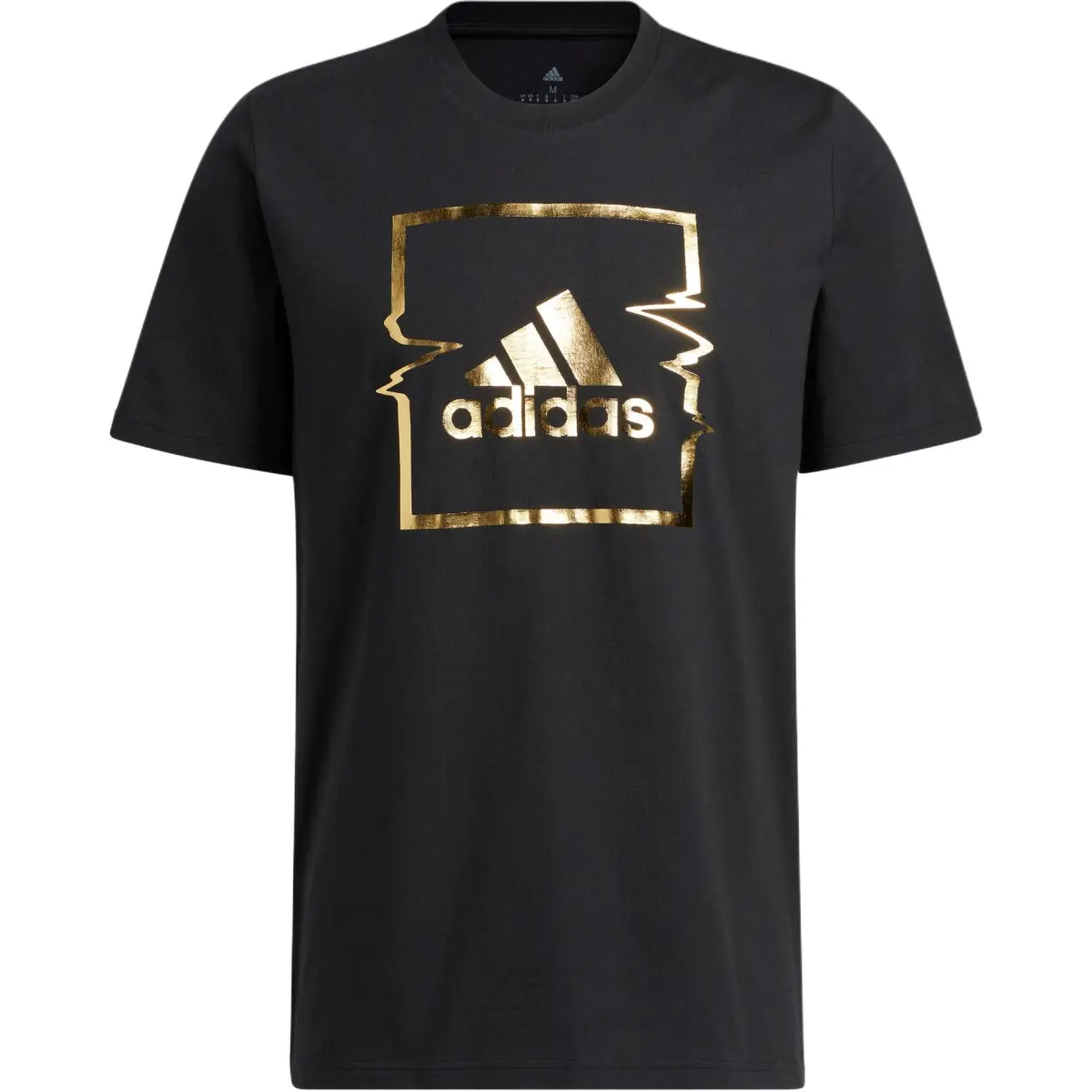 Adidas T-Shirts Men's Black Crew Neck Moderate Straight Fit