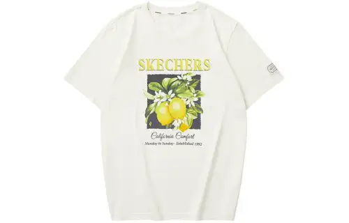 Skechers T Shirt Unisex Butter Ecru