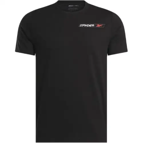 Reebok T Shirts Unisex Black Crew Neck Moderate Straight Fit