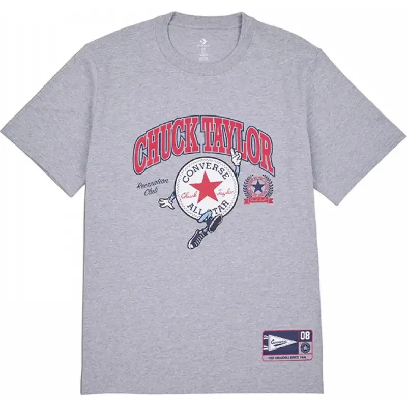 Converse Chucks RETRO COLLEGIATE GRAPHIC T Shirt Unisex Gray