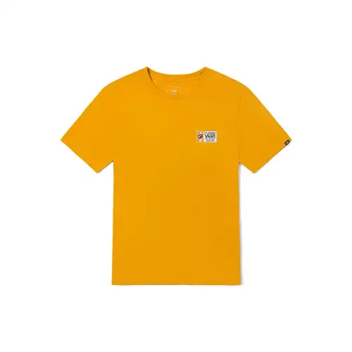 Vans T Shirts Unisex Yellow Crew Neck Moderate