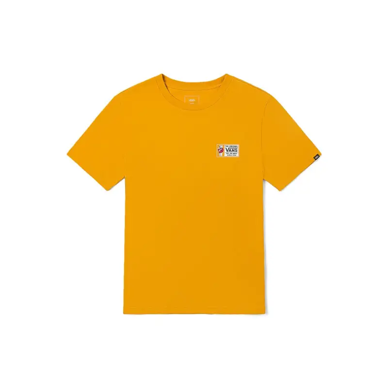 Vans T Shirts Unisex Yellow Crew Neck Moderate