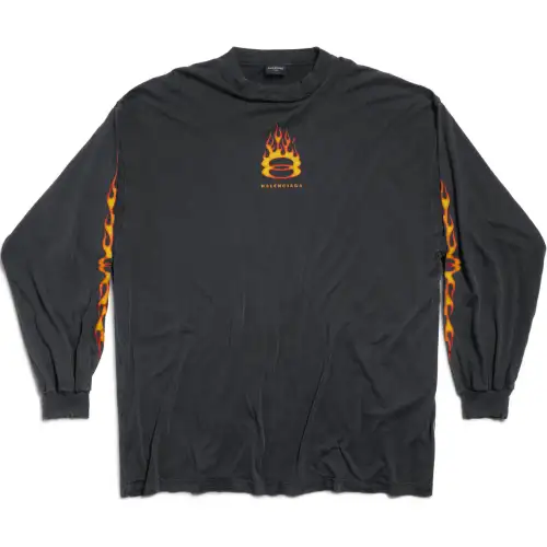 Balenciaga Logo Printed Long Sleeved T Shirt