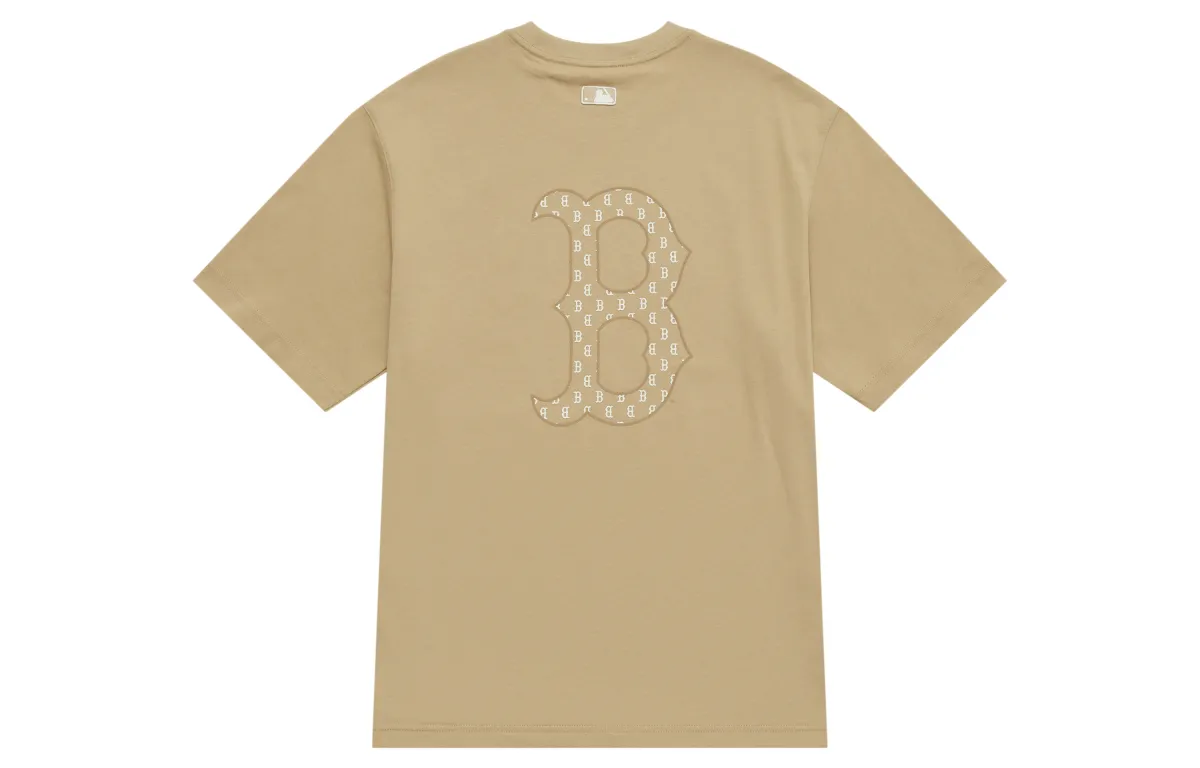 MLB Boston Red Sox Basic Collection SS25 T Shirt Unisex Light Beige Yellow