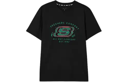 Skechers SS24 T Shirt Unisex Carbon Black