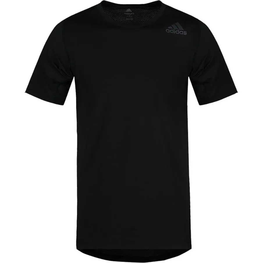 Adidas T-Shirts Men's Black Crew Neck Moderate Straight Fit