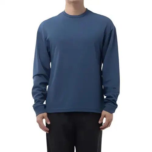 Reebok Drop Shoulder Sleeve T Shirt Men's Blue