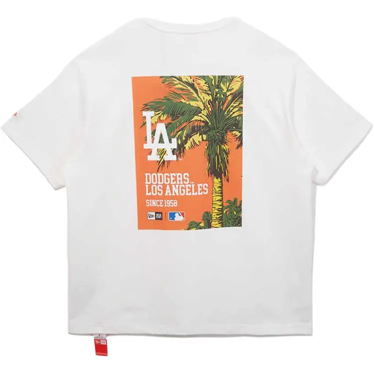 New Era T-Shirts Unisex Milk White Crew Neck