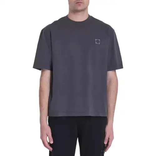 STONE ISLAND Logo Patch Short Sleeved T Shirt