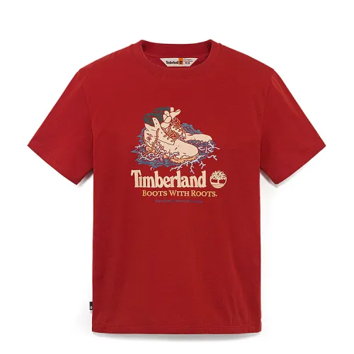 Timberland T Shirt Men's Burning Henna
