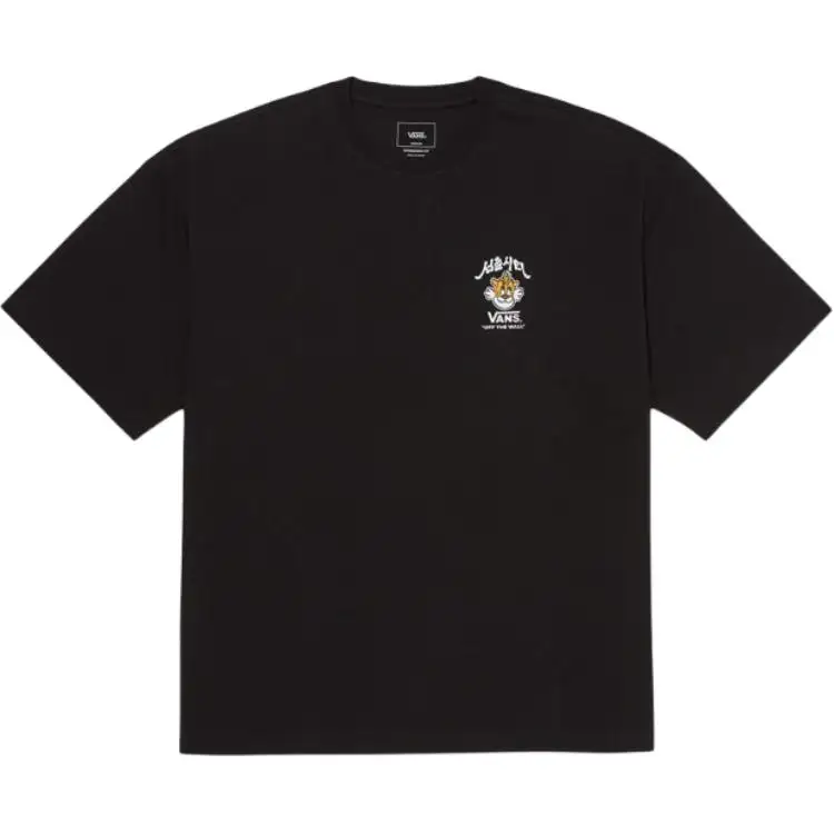 Vans T Shirts Men's Black Crew Neck Moderate