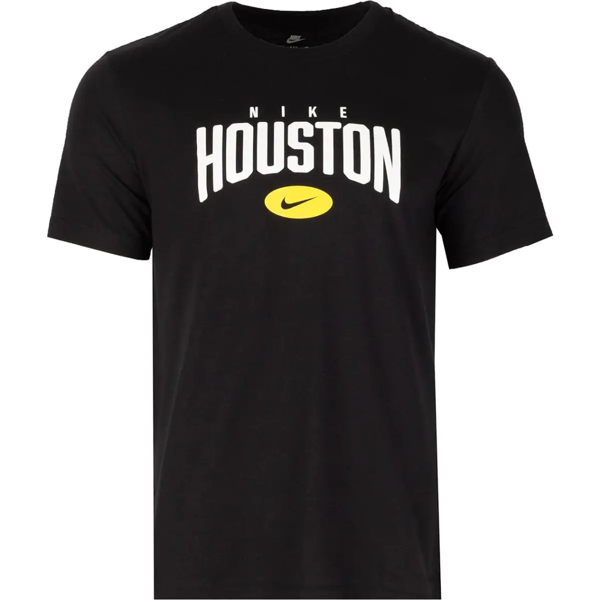 Nike T-Shirts Men's Black Crew Neck Moderate Straight Fit
