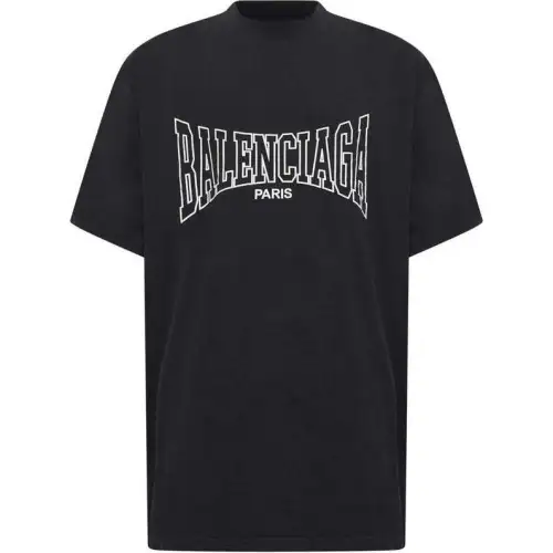 Balenciaga Logo Printed Washed Oversized T-Shirt