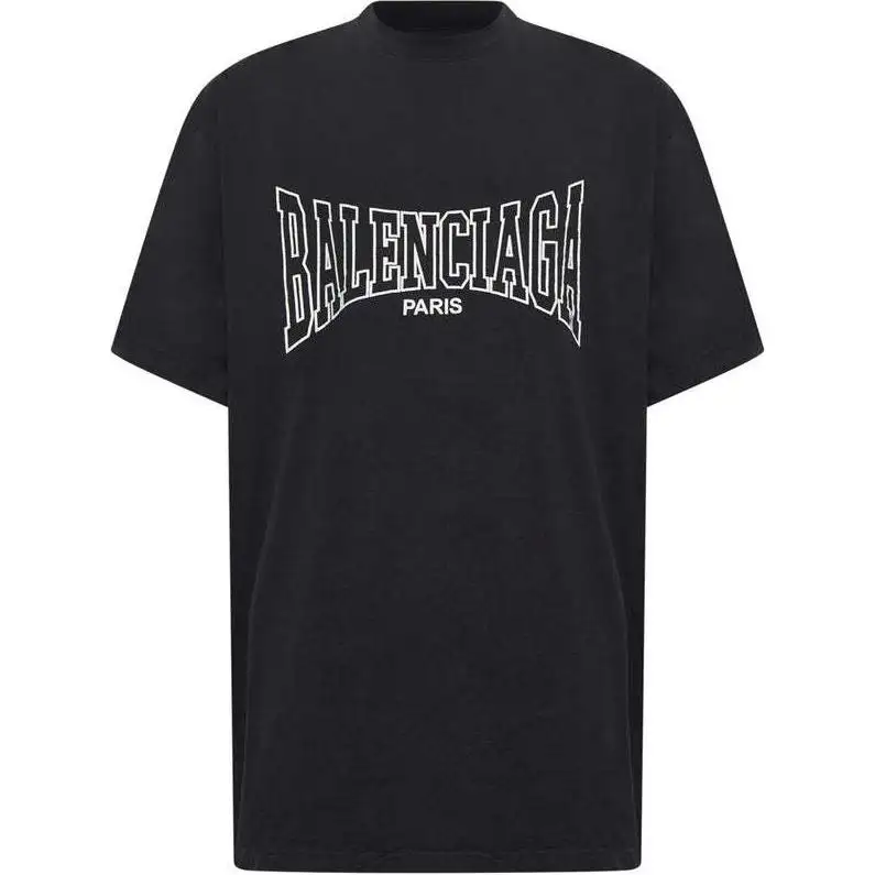 Balenciaga Logo Printed Washed Oversized T-Shirt