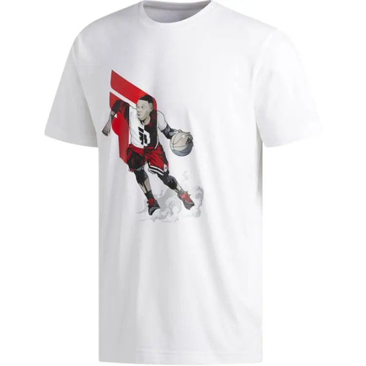 Adidas T-Shirts Men's White Crew Neck Moderate