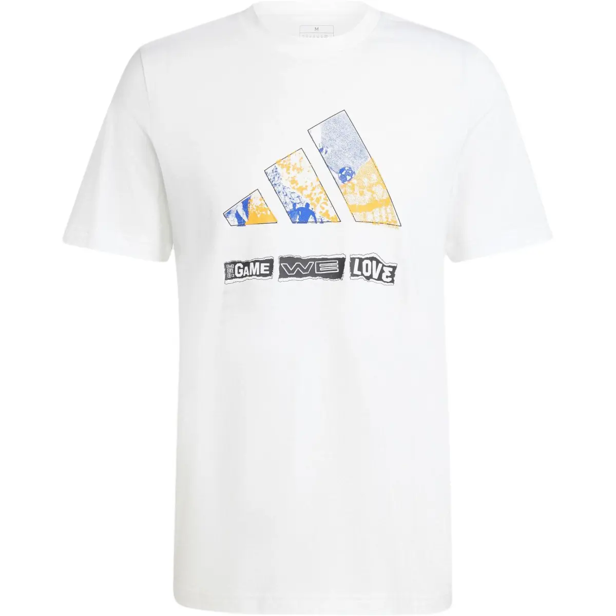 Adidas T-Shirts Men's White Crew Neck Moderate Straight Fit