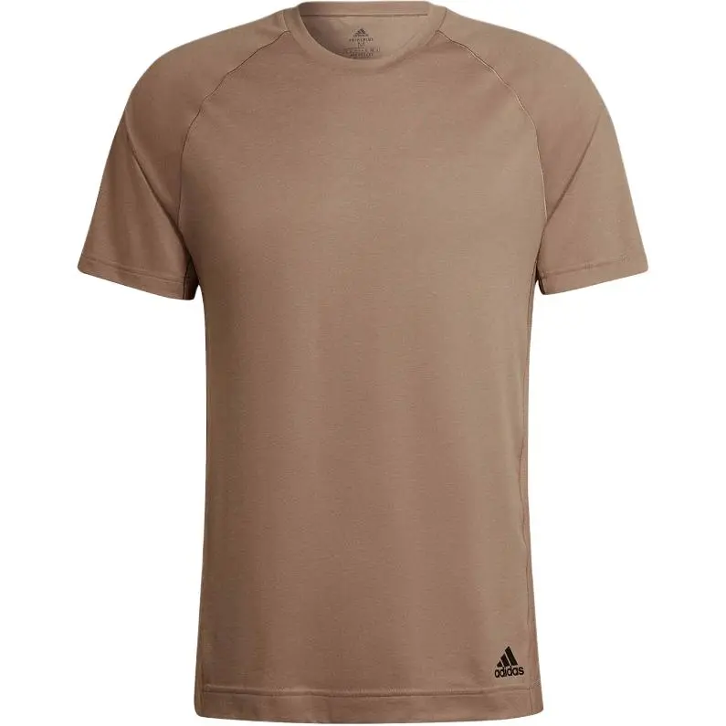 Adidas T-Shirts Men's Brown Crew Neck Moderate