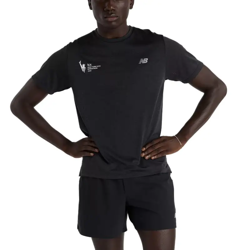 New Balance NYC Marathon AthleticsTCS ICE T Shirt Men's Black
