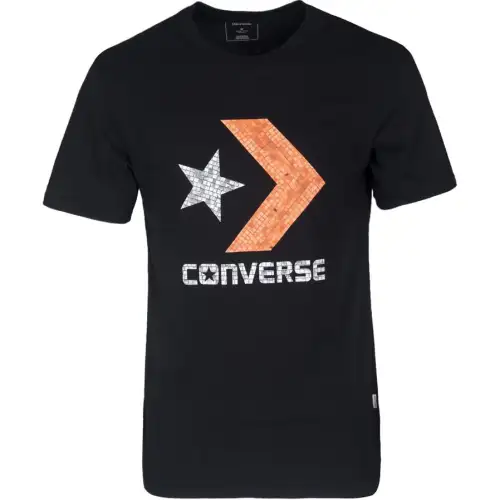 Converse T Shirts Men's Black Crew Neck Moderate