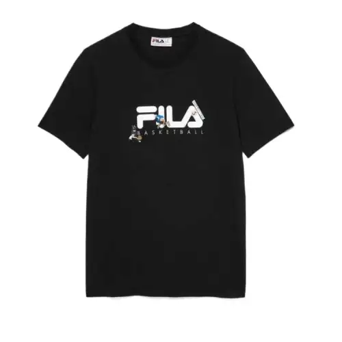 FILA T Shirts Men's Black Crew Neck