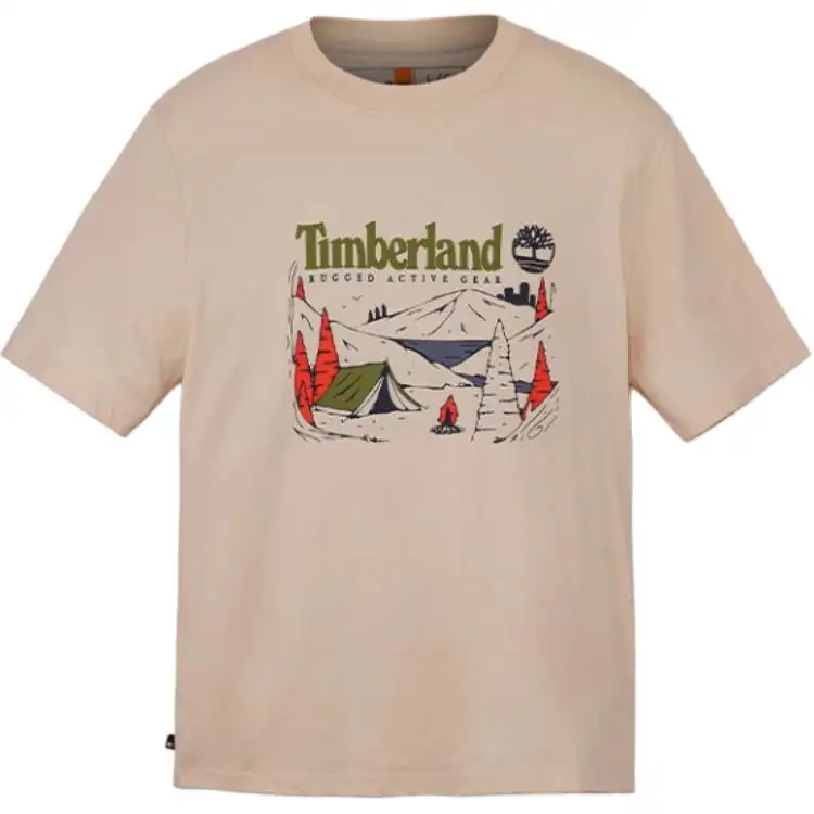 Timberland T Shirt Men's Light Brown
