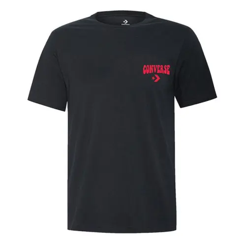 Converse Munchy Star Chevron T Shirt Men's Black