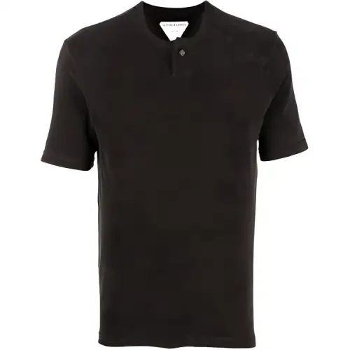 Bottega Veneta T Shirts Men's Black Crew Neck Moderate Straight Fit