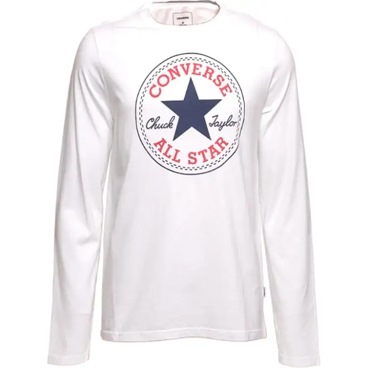 Converse T Shirts Men's White Crew Neck Moderate