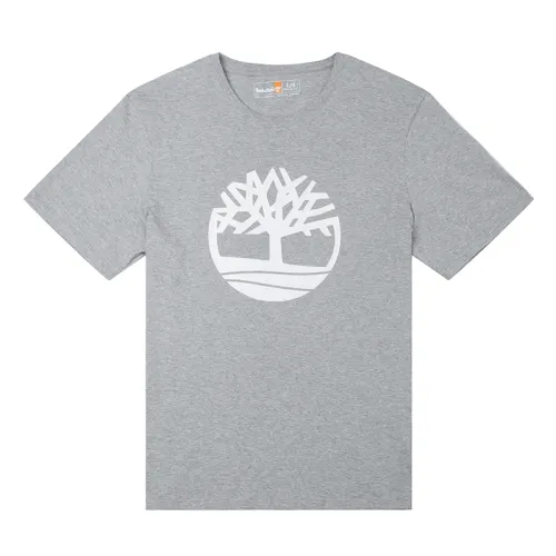 Timberland T Shirts Men's Gray Crew Neck Moderate