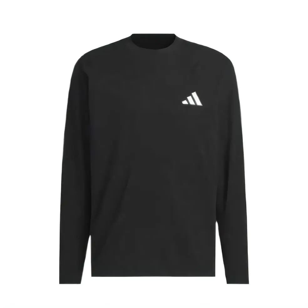 Adidas T-Shirts Men's Black Crew Neck Moderate Straight Fit