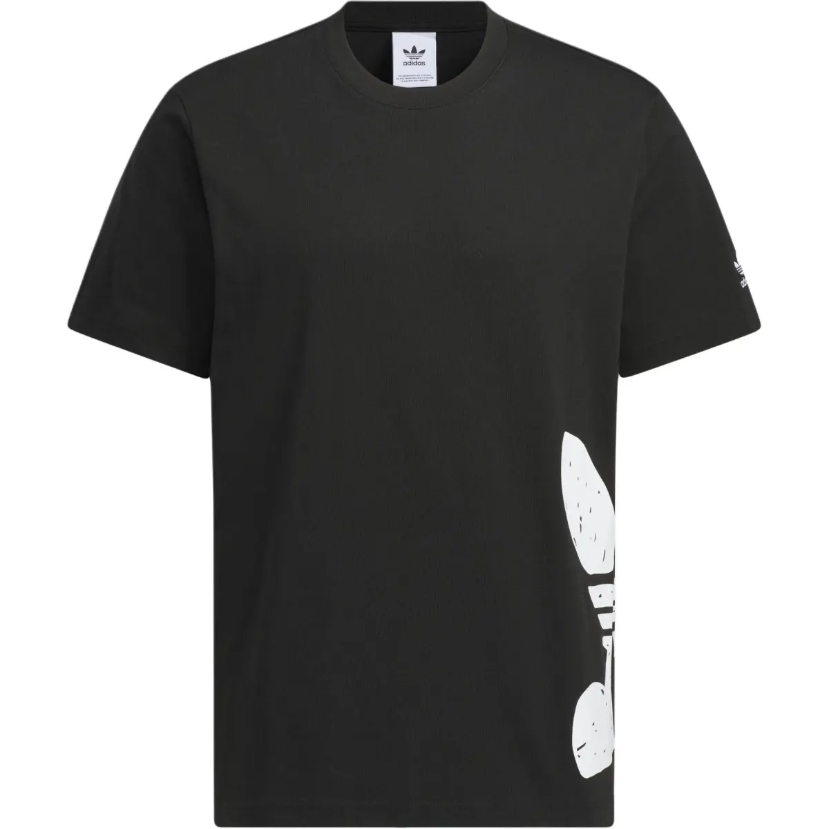 adidas originals Men's Logo Design Casual Versatile T-Shirt Black