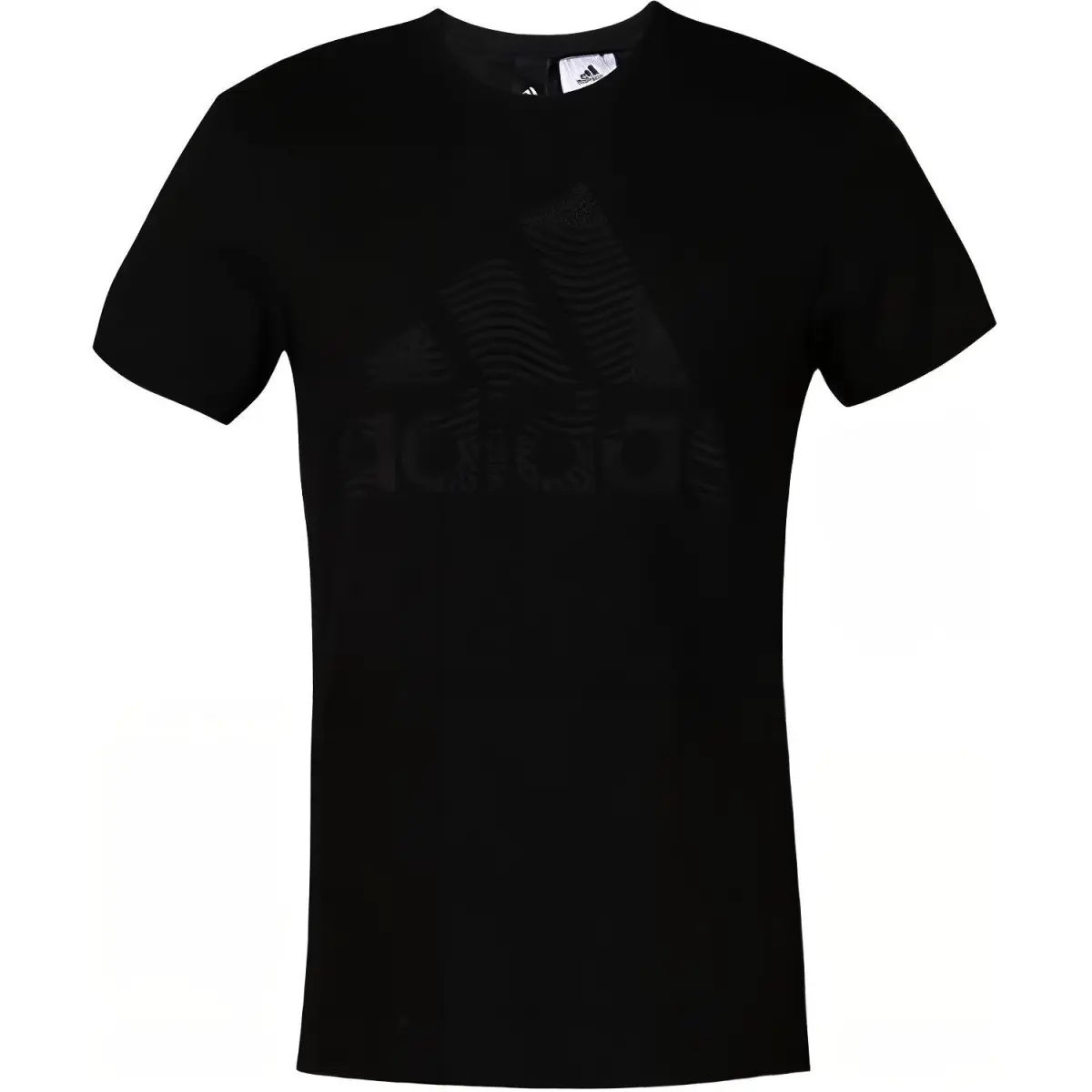 Adidas T-Shirts Men's Black Crew Neck Moderate Straight Fit