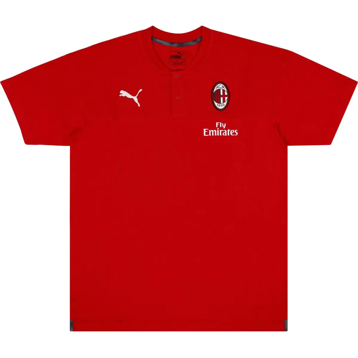 PUMA AC Beige Blue T Shirt Men's Red