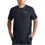 Jordan T Shirts Men's Black Crew Neck Moderate Straight Fit