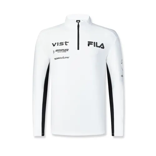 FILA SKI T Shirts Men's Jade White Stand Collar