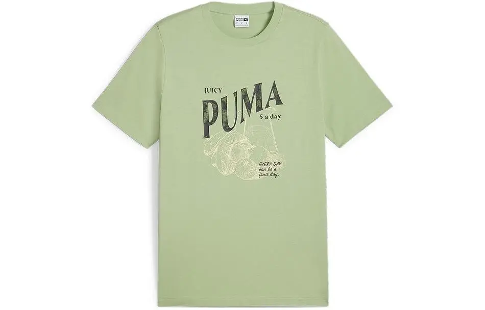 PUMA SS24 T Shirt Men's Light Green
