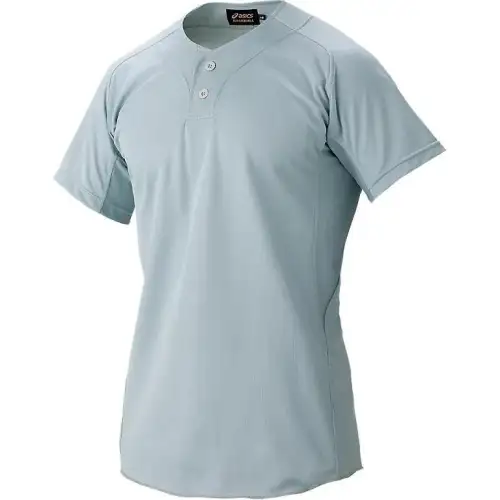 ASICS T Shirts Men's Gray Blue Crew Neck Moderate Straight Fit