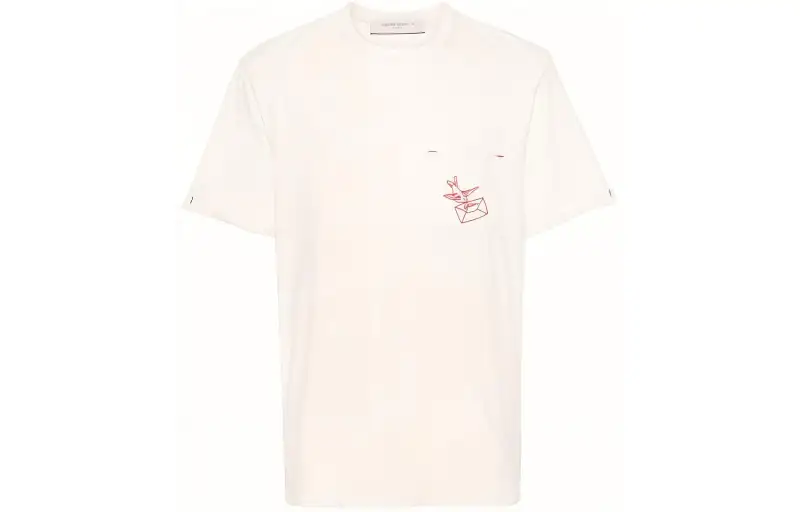 Golden Goose Design-embroidered Cotton T-shirt