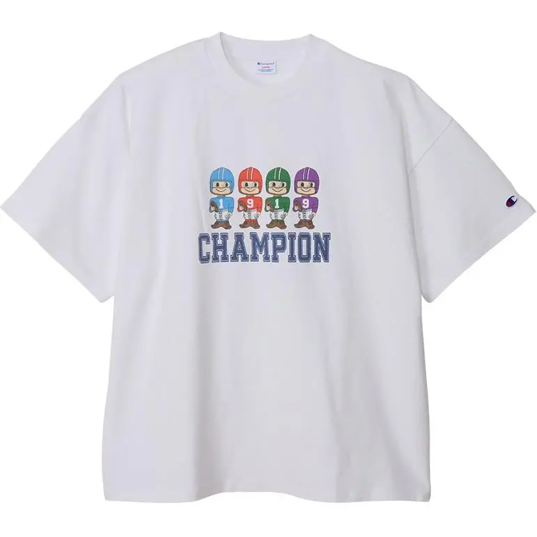 Champion T-Shirts Men's White Crew Neck Moderate Other