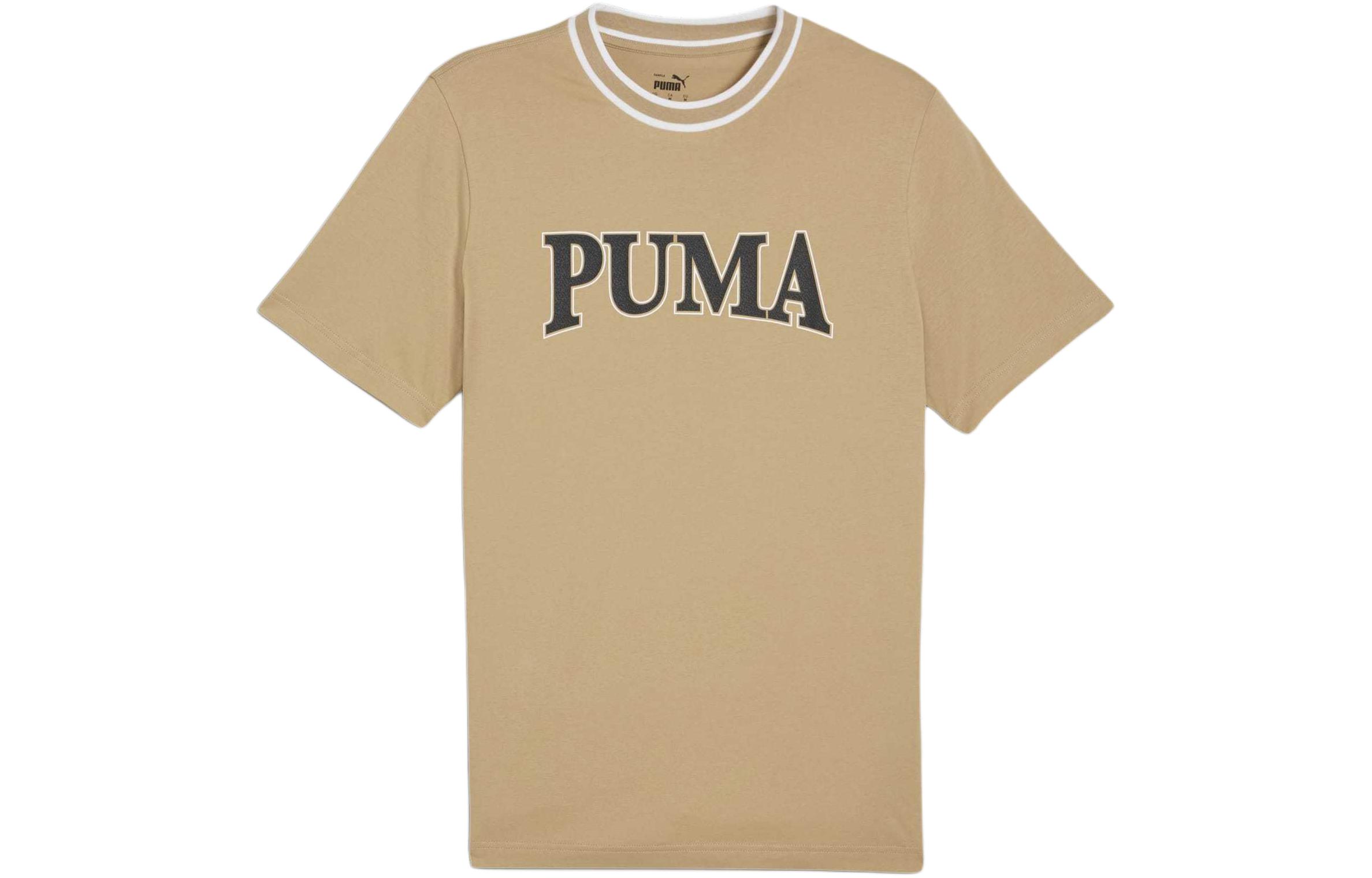 PUMA ESSENTIALS SQUAD Men's Graphic Tee T Shirt Men's Khaki