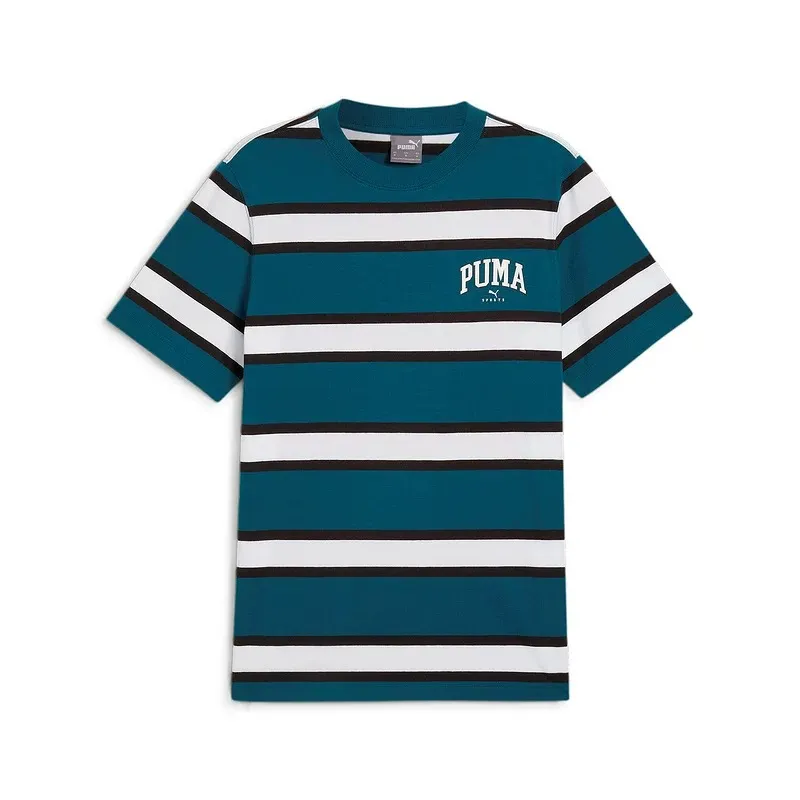 PUMA T-Shirts Men's Blue Crew Neck Moderate Straight Fit