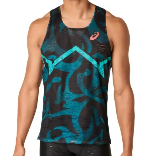 Asics Tank Top Men's Atlantis Blue
