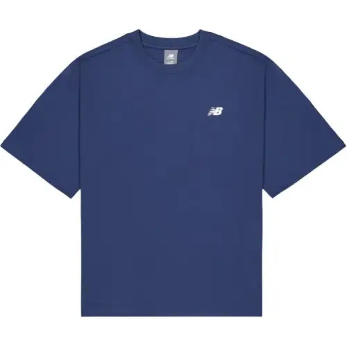 New Balance T Shirts Men's Blue NNY Crew Neck Moderate Straight Fit