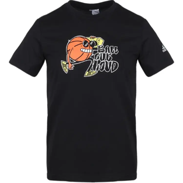 Adidas T-Shirts Men's Black Crew Neck Moderate