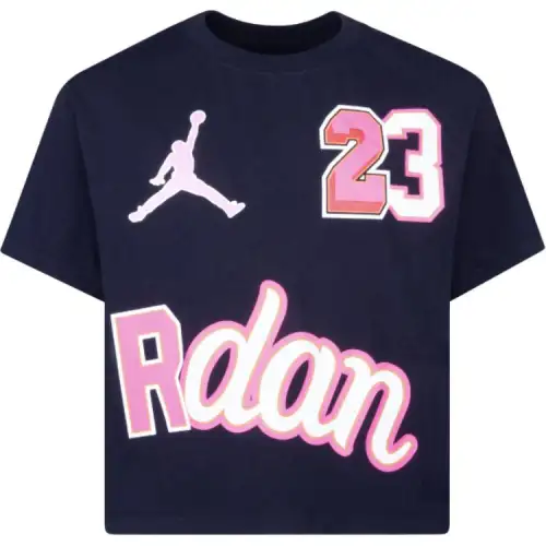 Jordan Apparel T Shirts Men's Dark Blue Crew Neck Moderate Straight Fit
