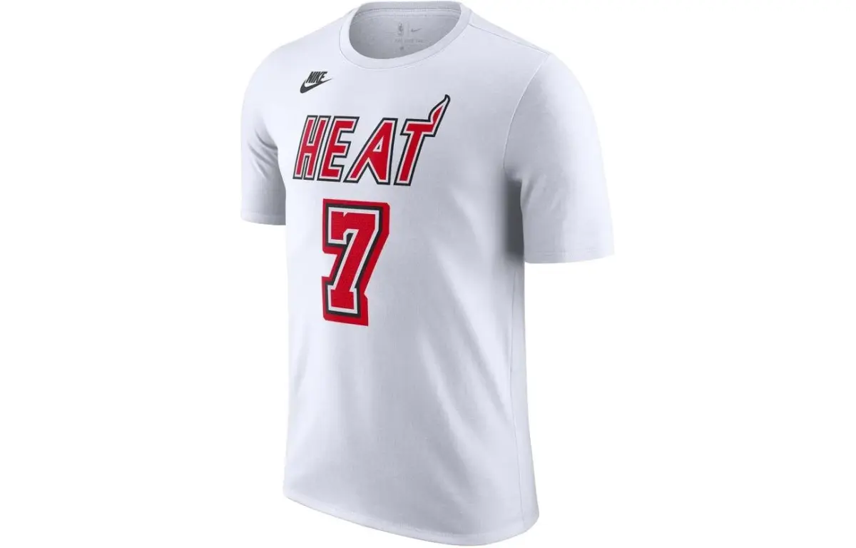 Nike T-Shirts Men's White Crew Neck Moderate Straight Fit