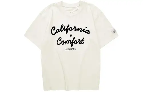 Skechers Elegant Diamond Collection T Shirt Unisex Ice Cream Ecru