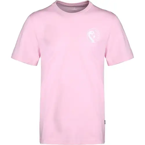 Converse T Shirts Men's Pink Crew Neck Moderate