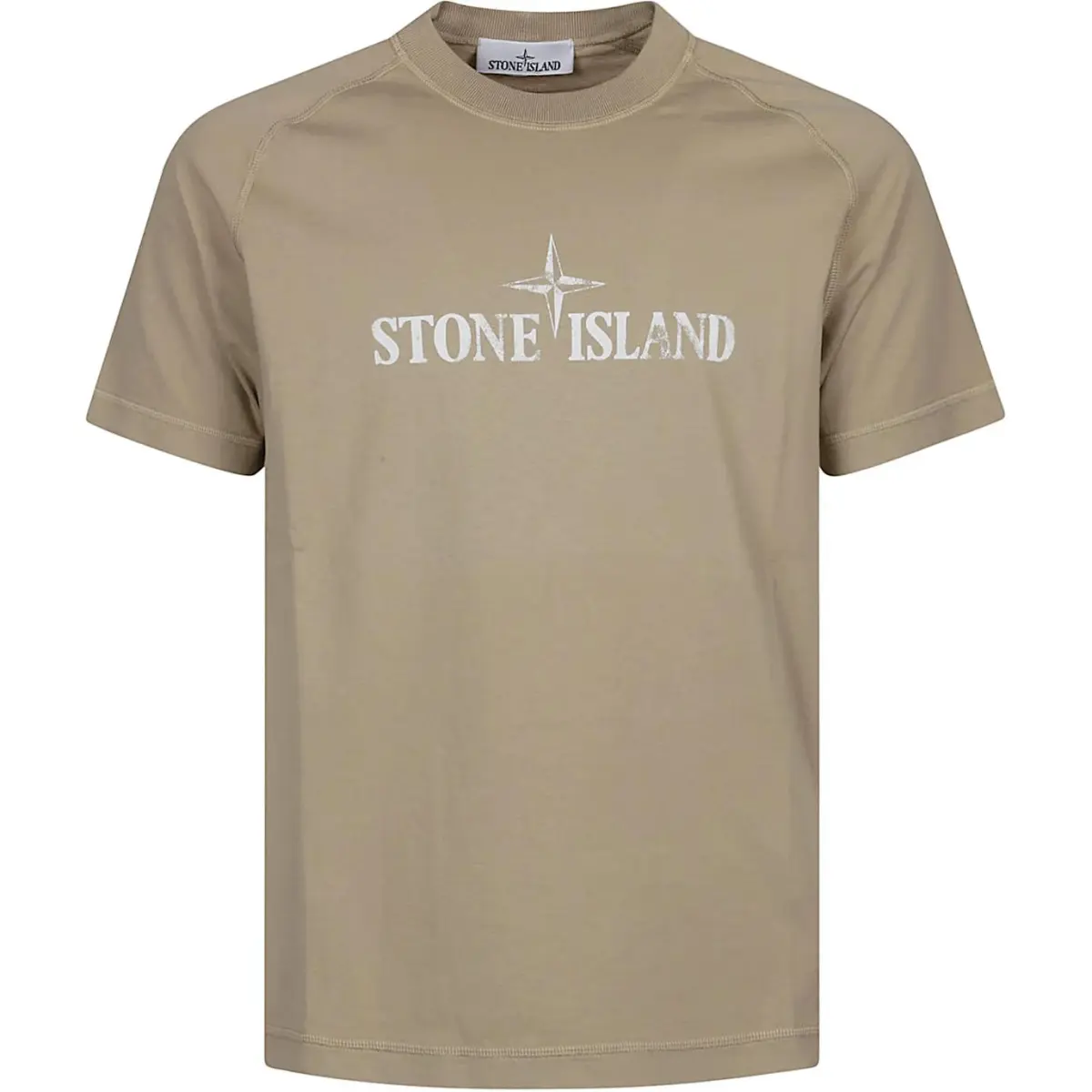 STONE ISLAND Logo Printed Crewneck T Shirt